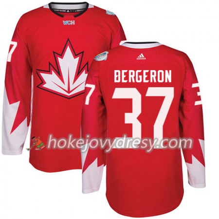 Pánské Hokejový Dres Kanada Patrice Bergeron 37 Světový pohár v ledním hokeji 2016 Červená